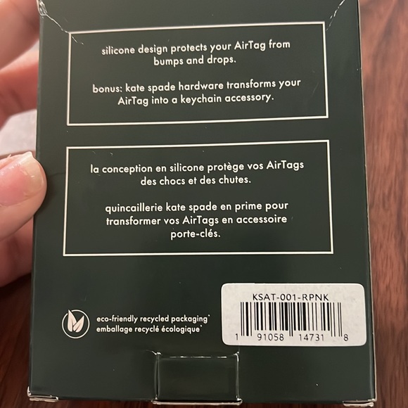Kate Spade silicone Pink Glitter AirTag Case New - Picture 4 of 4